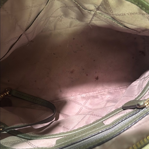 Michael Kors Green Leather Satchel with Gold Hardware - Picture 6 of 8